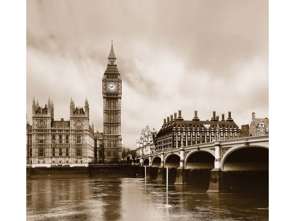 Foto závěs Londýn 280 x 245 cm, úplné zastínění