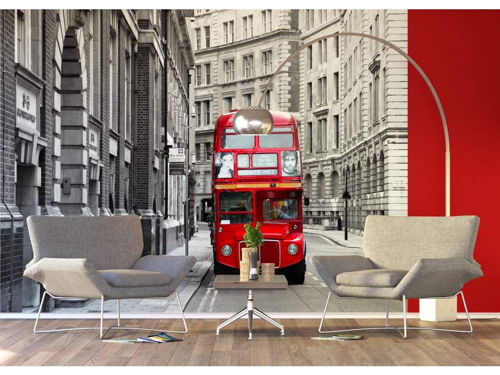 Fototapeta vliesová Londýnský autobus 360 x 270 cm
