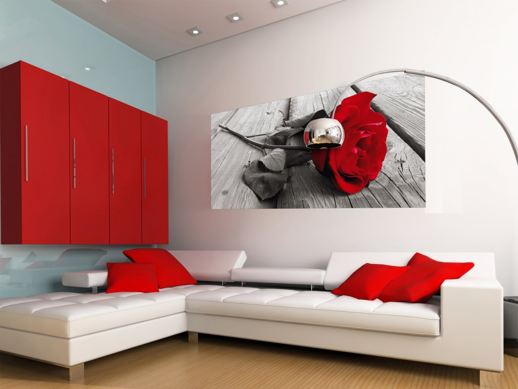 Fototapeta vliesová Červená růže 202 x 90 cm