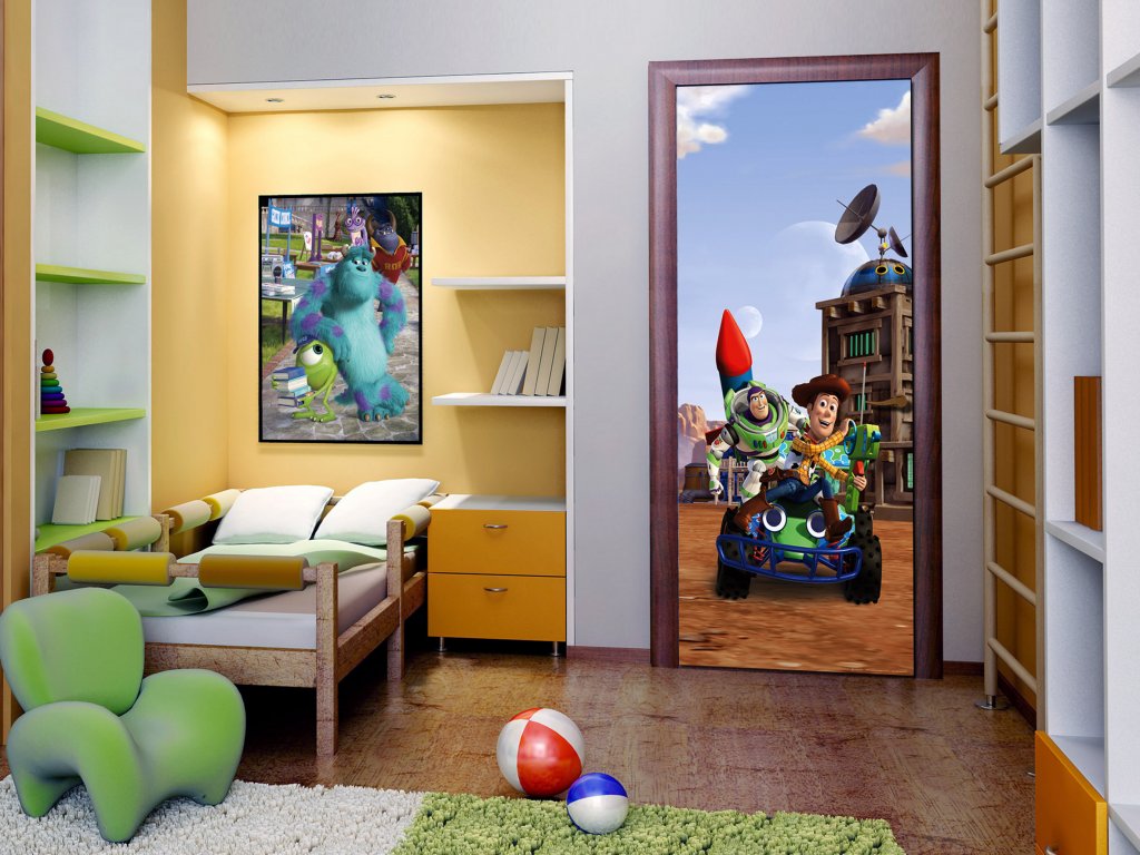 Dětská vliesová fototapeta AG Design FTDN V 5439 Disney Toy Story 90 x 202 cm