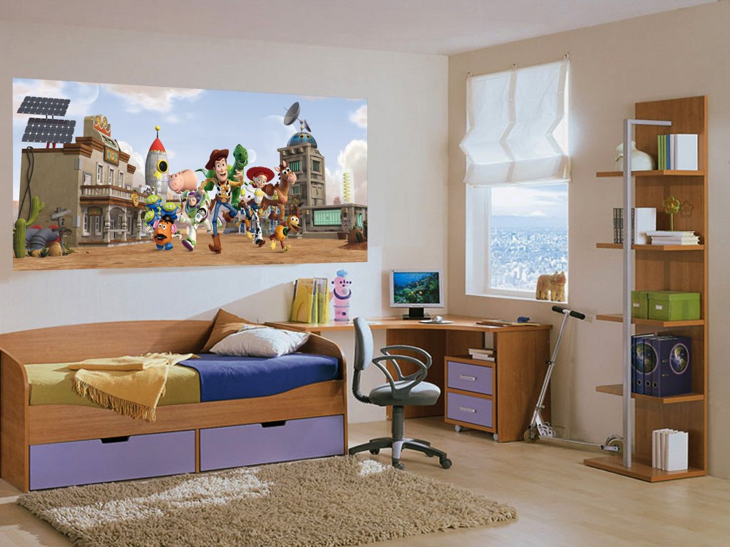 Dětská vliesová fototapeta AG Design FTDN H 5326 Disney Toy Story 202 x 90 cm