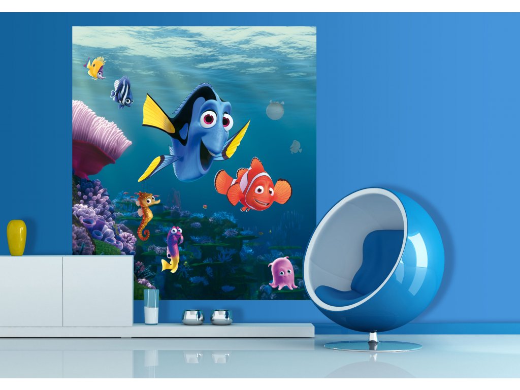 Dětská vliesová fototapeta AG Design FTDN XL 5132 Disney Nemo 180 x 202 cm