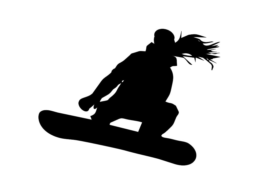 Samolepka na zeď Snowboardistka