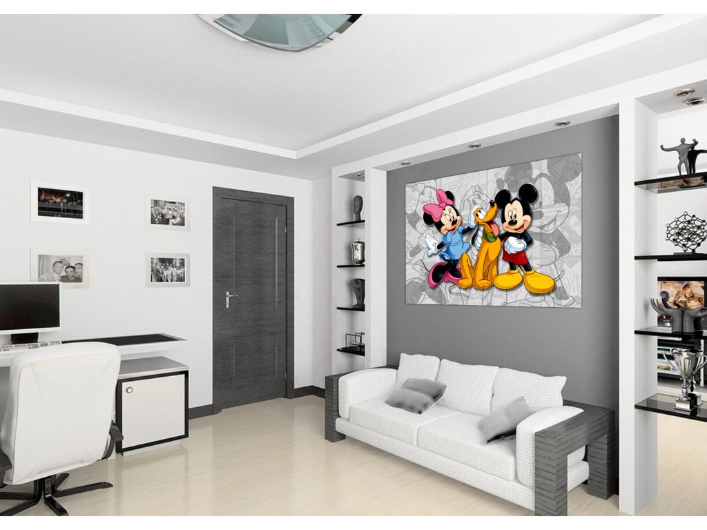 Dětská vliesová fototapeta AG Design FTDN M 5204 Disney Minnie a Mickey 160 x 110 cm