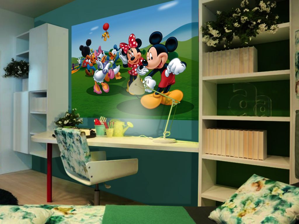 Dětská vliesová fototapeta AG Design FTDN M 5212 Disney Minnie a Mickey 160 x 110 cm
