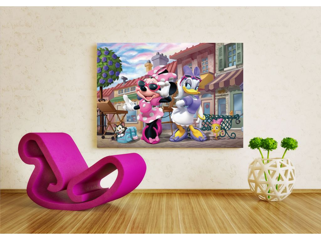 Dětská vliesová fototapeta AG Design FTDN M 5228 Disney Minnie a Daisy 160 x 110 cm