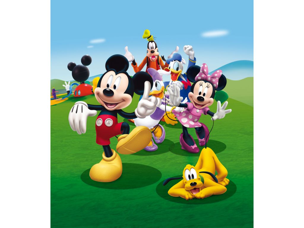 Dětská vliesová fototapeta AG Design FTDN XL 5131 Disney Mickey a kamarádi 180 x 202 cm