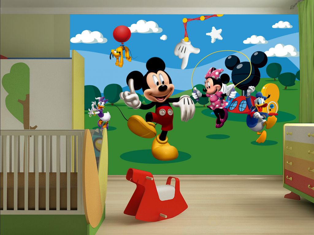 Dětská vliesová fototapeta AG Design FTDN 5057 Disney Mickey Mouse 360 x 270 cm