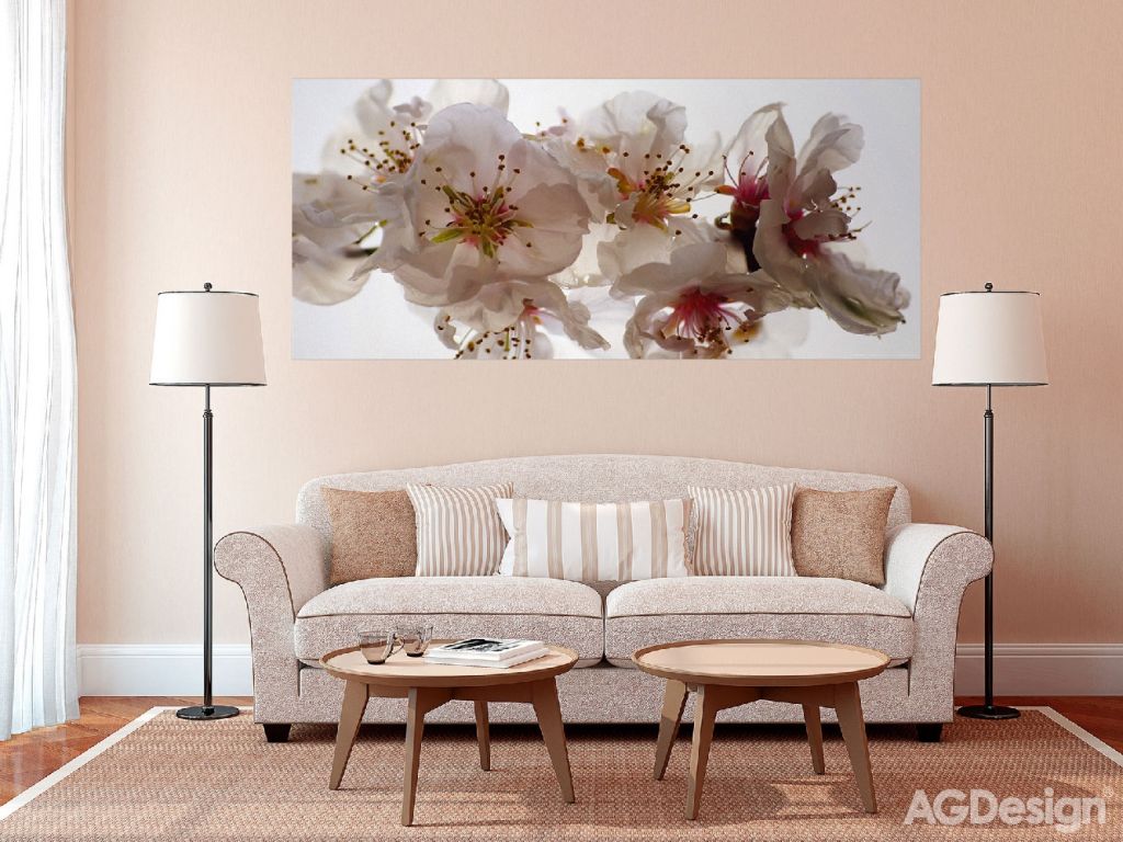 Vliesová fototapeta AG Design FTN H 2742 Bílé orchideje 202 x 90 cm
