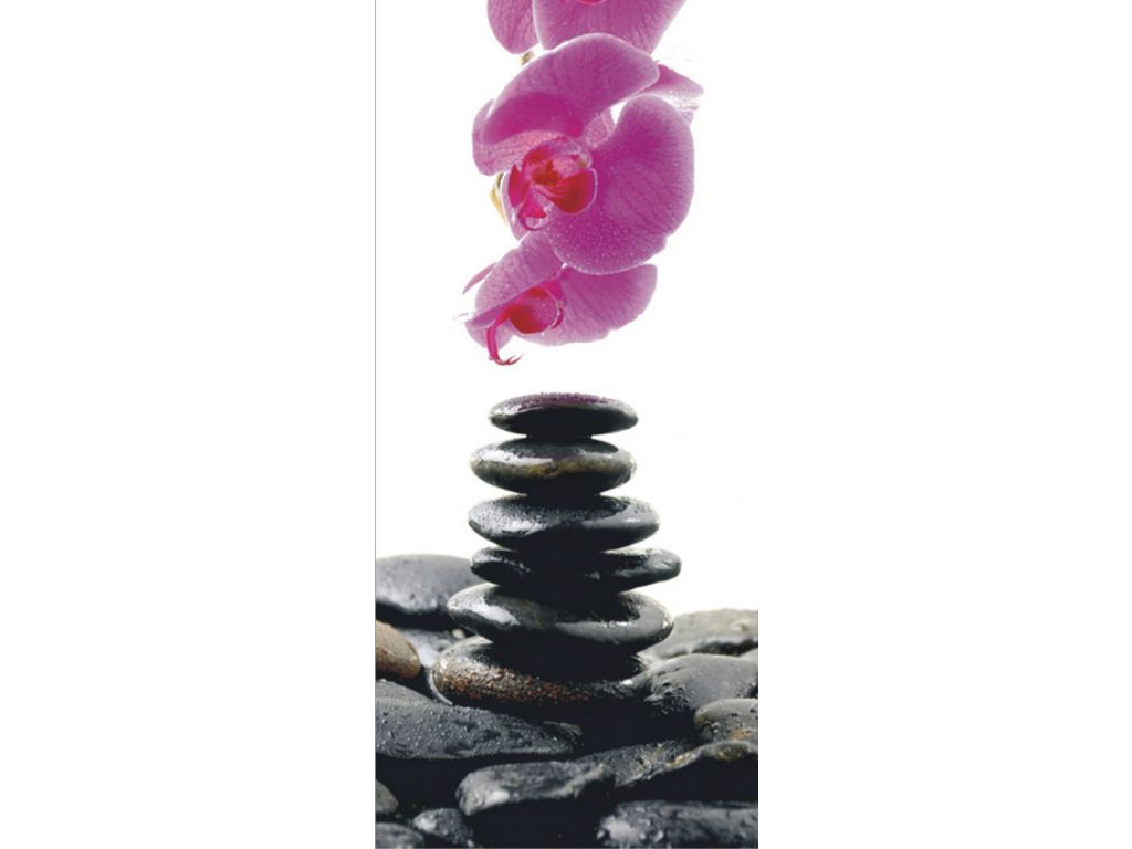 Vliesová fototapeta AG Design FTN V 2857 Kameny a orchidej 90 x 202 cm