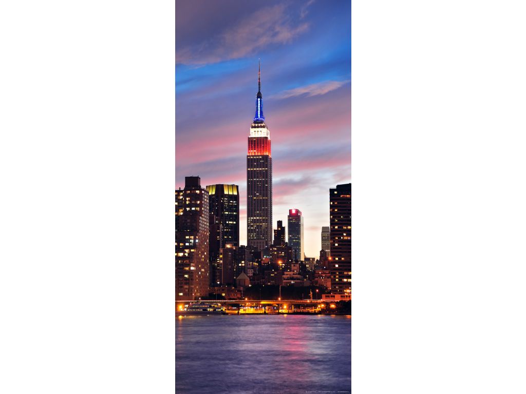 Fototapeta vliesová Západ slunce v New Yorku 90 x 202 cm