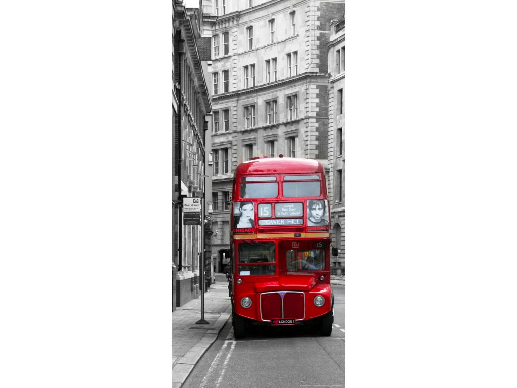 Fototapeta vliesová Londýnský autobus 90 x 202 cm