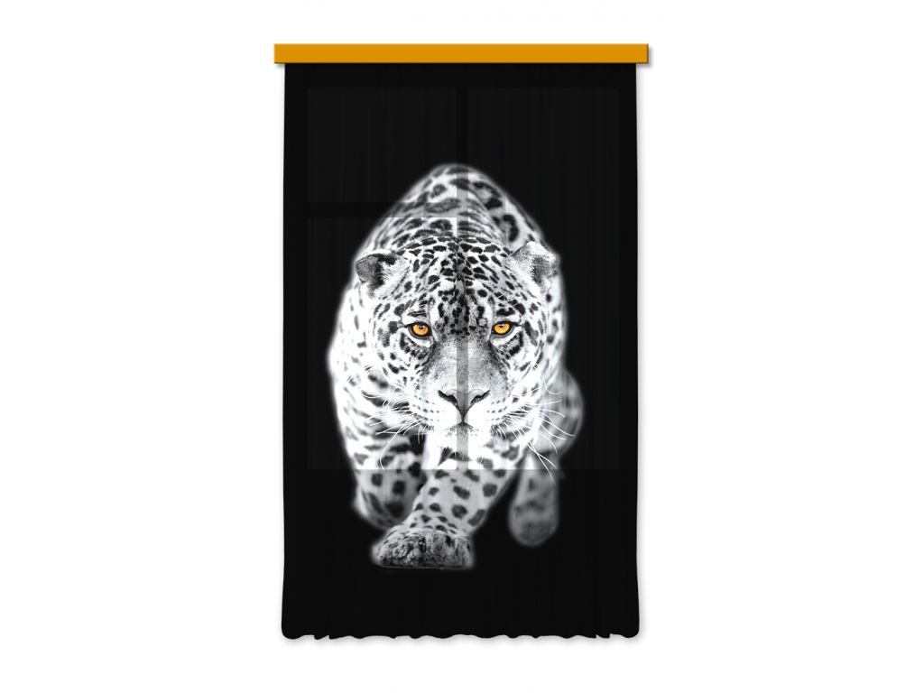 Foto závěs Leopard 140 x 245 cm, lehké zastínění