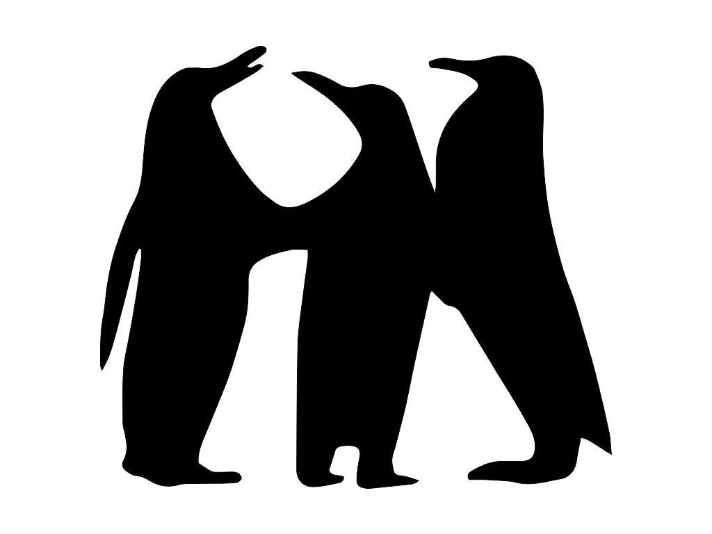 Samolepka na zeď Tři tučňáci