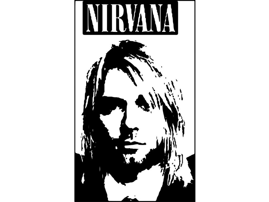 Samolepka na zeď Kurt Kobain 1