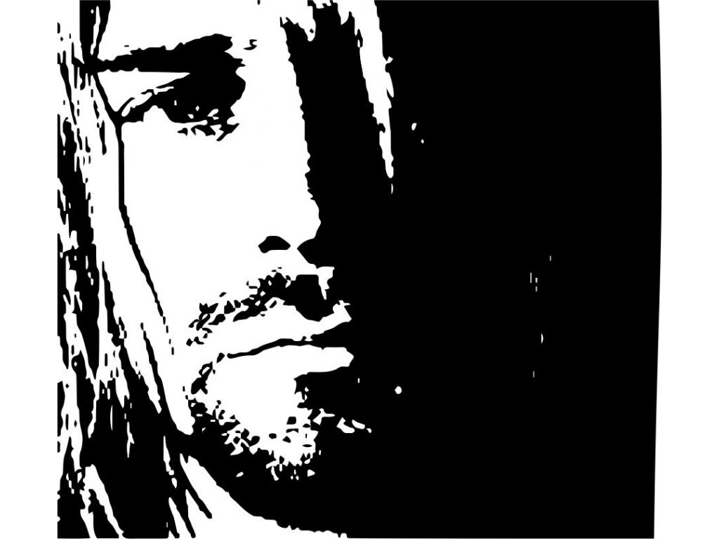 Samolepka na zeď Kurt Kobain 2