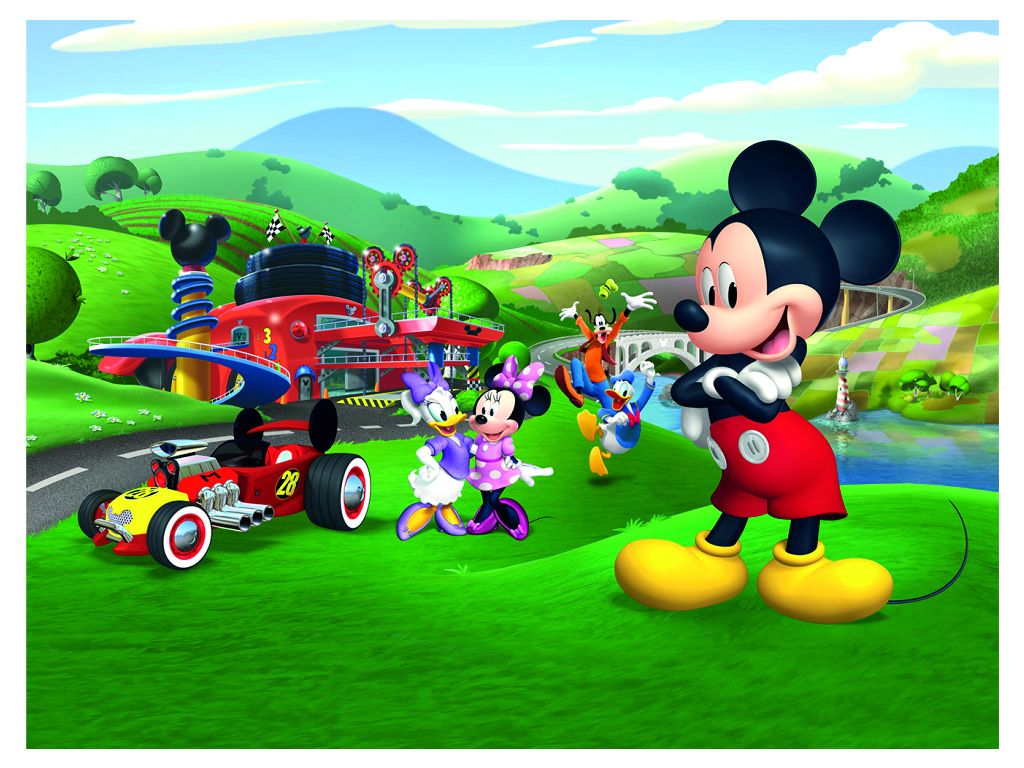 Dětská vliesová fototapeta AG Design FTDNXXL 5071 Mickey Mouse 360 x 270 cm