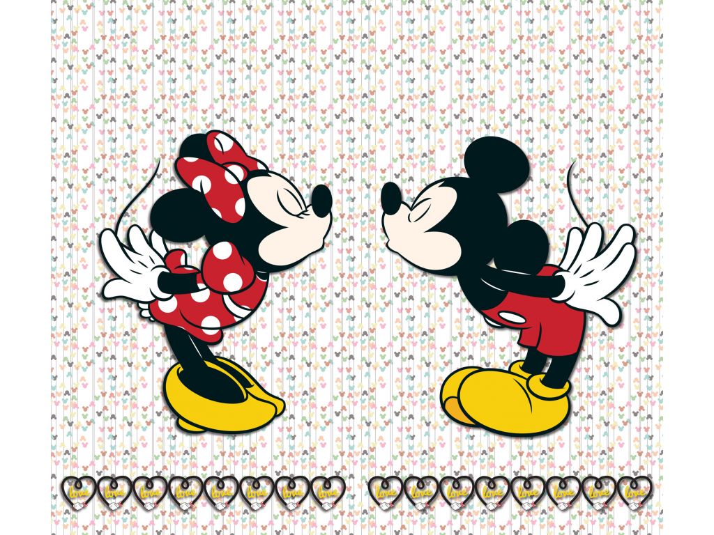 Dětské foto závěsy AG Design FCS XL 4371 Disney Mickey Mouse 180 x 160 cm, lehké zastínění