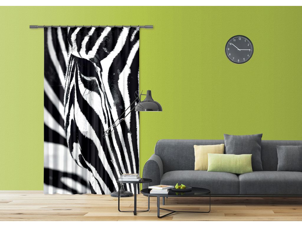 Foto závěs Zebra 140 x 245 cm, úplné zastínění