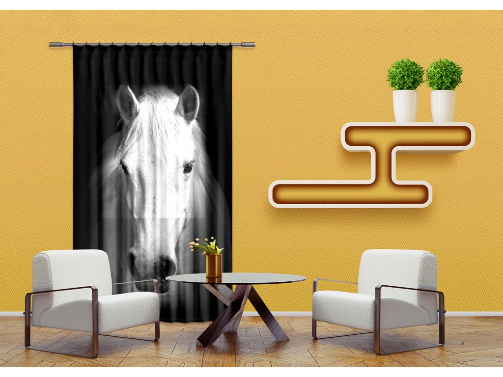 Foto závěs Kůň 140 x 245 cm, úplné zastínění