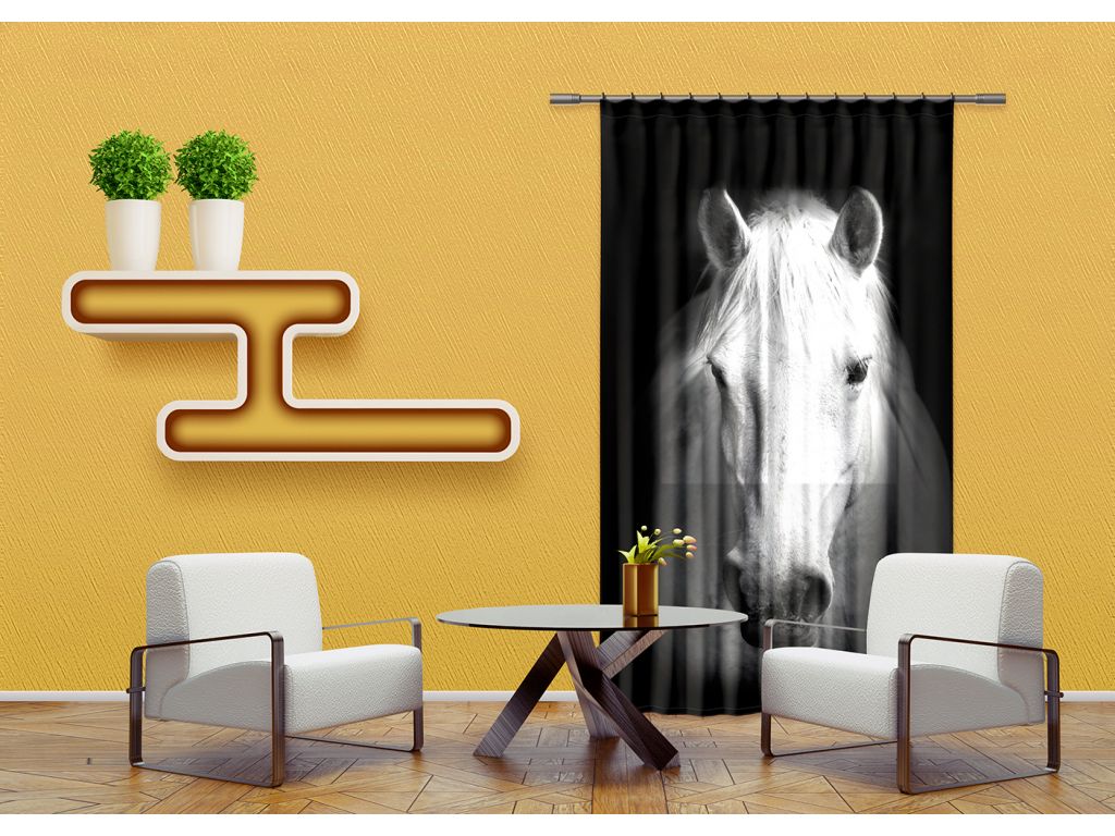 Foto závěs Kůň 140 x 245 cm, úplné zastínění