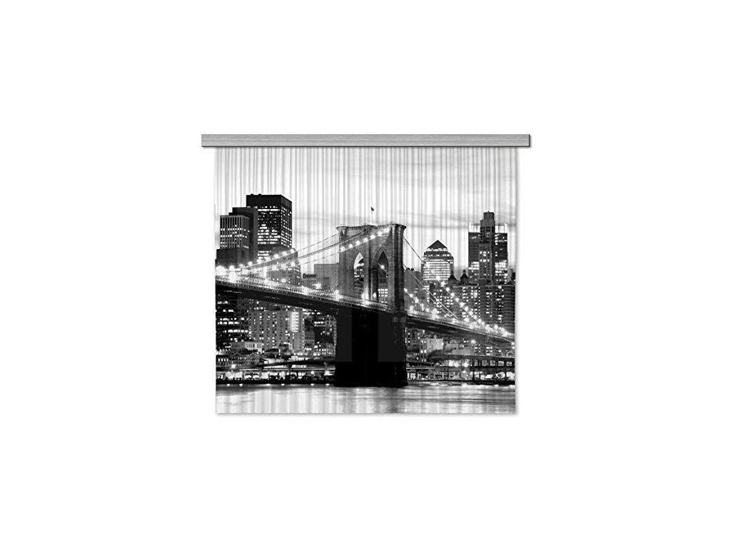 Foto závěs AG Design FCS XL 4812 Brooklyn 180 x 160 cm, lehké zastínění