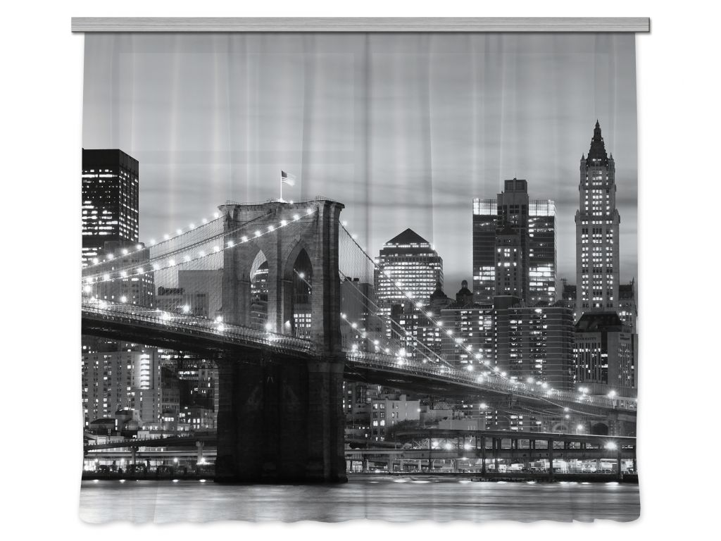 Foto závěs Brooklyn 280 x 245 cm, lehké zastínění