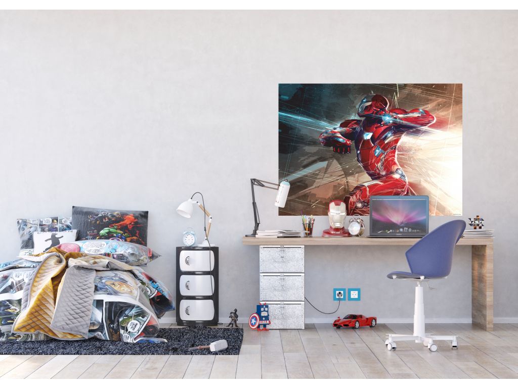 Dětská vliesová fototapeta AG Design FTDN M 5255 Avengers Iron Man 160 x 110 cm
