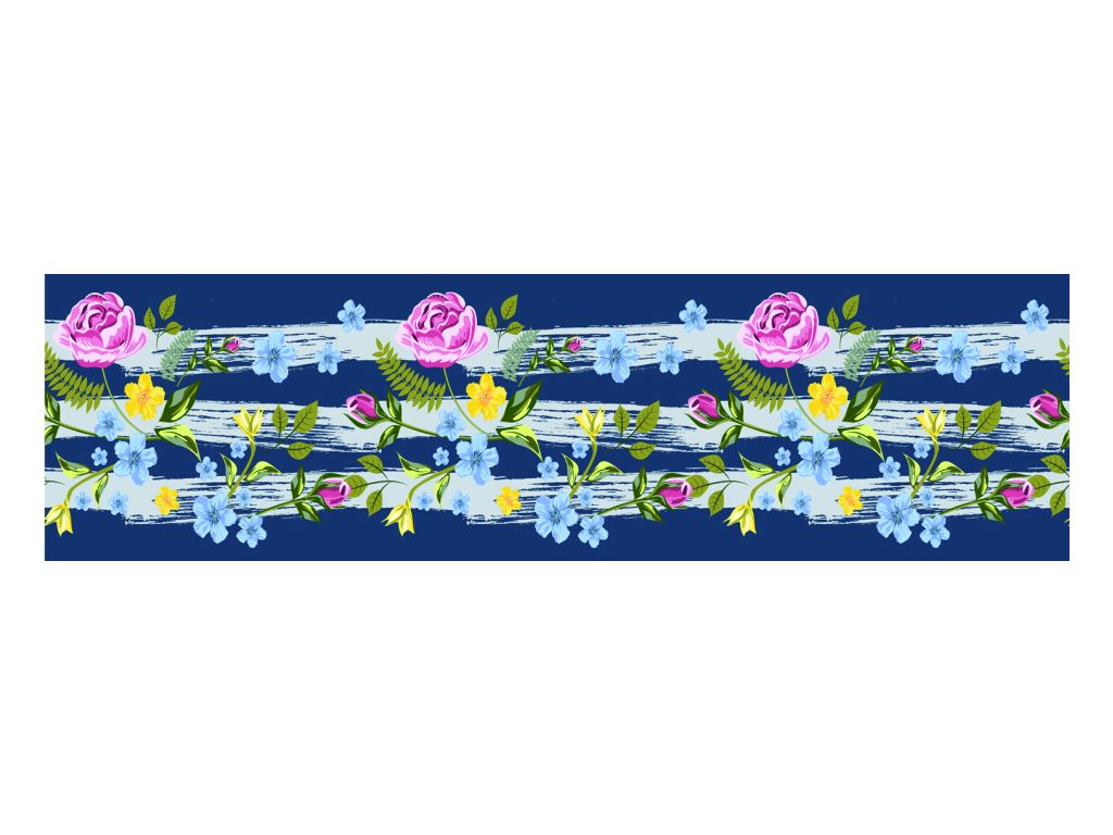 Samolepicí bordura AG Design WB 8237 Květiny 5 m x 0,14 m