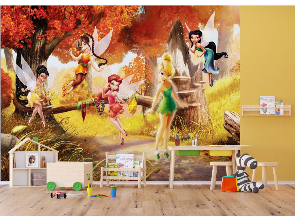Dětská vliesová fototapeta AG Design FTDN 5062 Disney Fairies Víly 360 x 270 cm