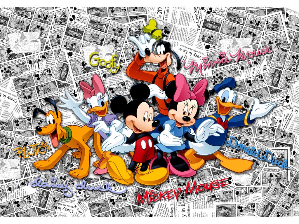Dětská fototapeta AG Design FTD 2225 Disney Mickey na komiksu 360 x 254 cm