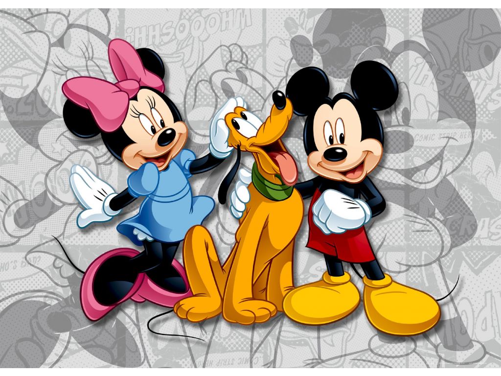 Dětská vliesová fototapeta AG Design FTDN M 5204 Disney Minnie a Mickey 160 x 110 cm