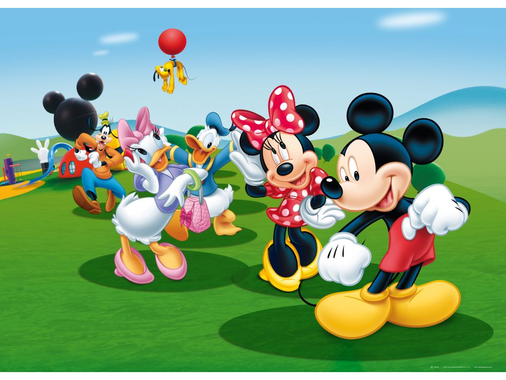 Dětská vliesová fototapeta AG Design FTDN M 5212 Disney Minnie a Mickey 160 x 110 cm