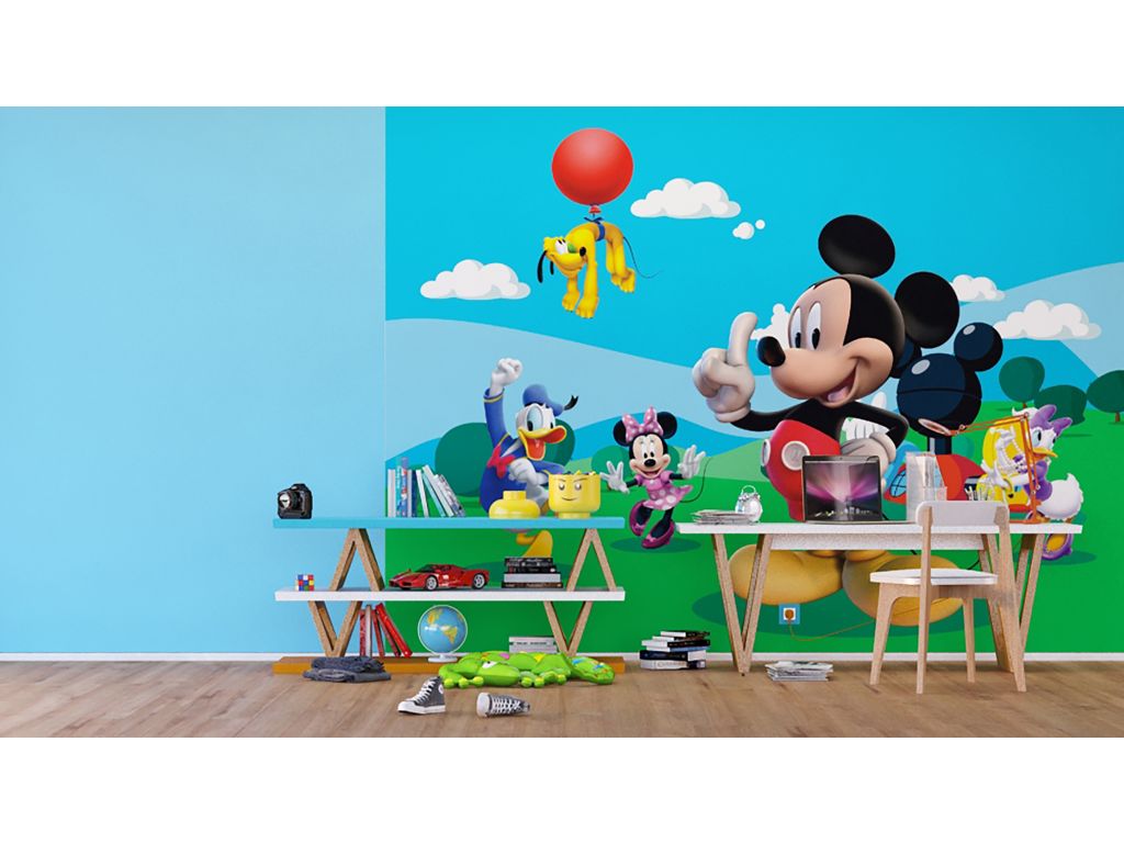 Dětská vliesová fototapeta AG Design FTDN5002 Disney Mickey Mouse 360 x 270 cm