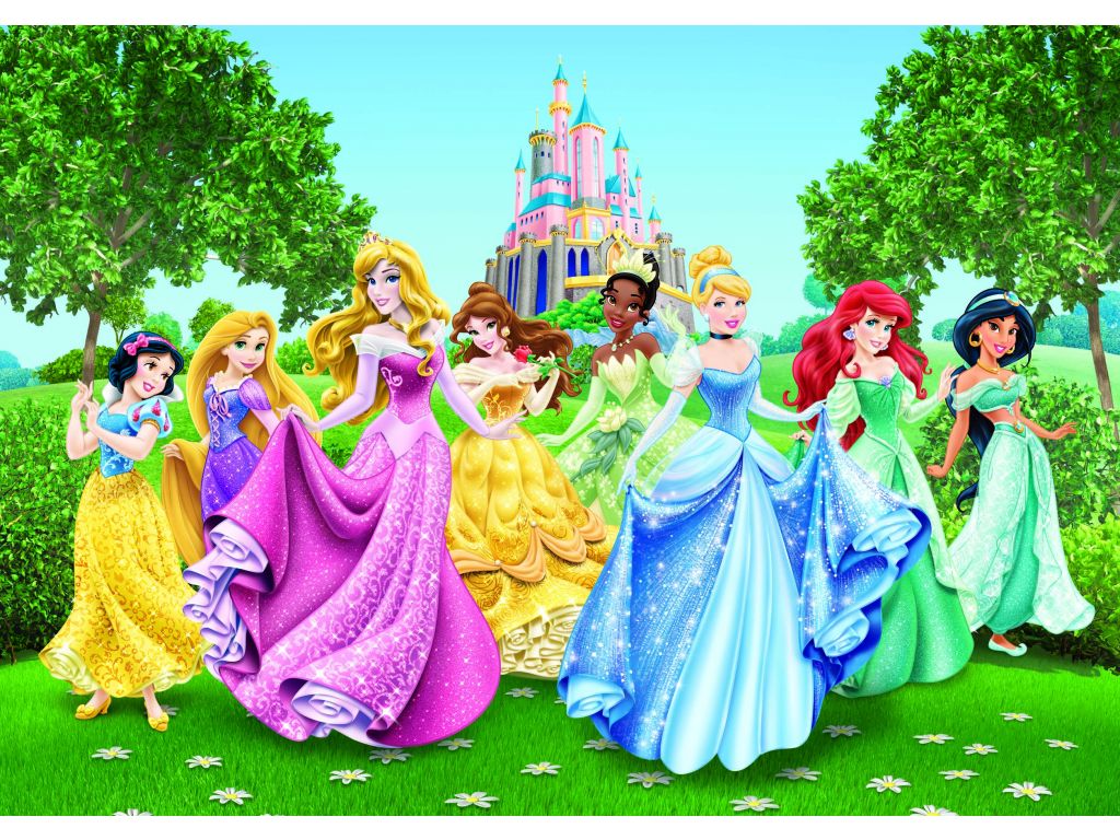 Dětská vliesová fototapeta AG Design FTDN 5067 Disney Princezny 360 x 270 cm