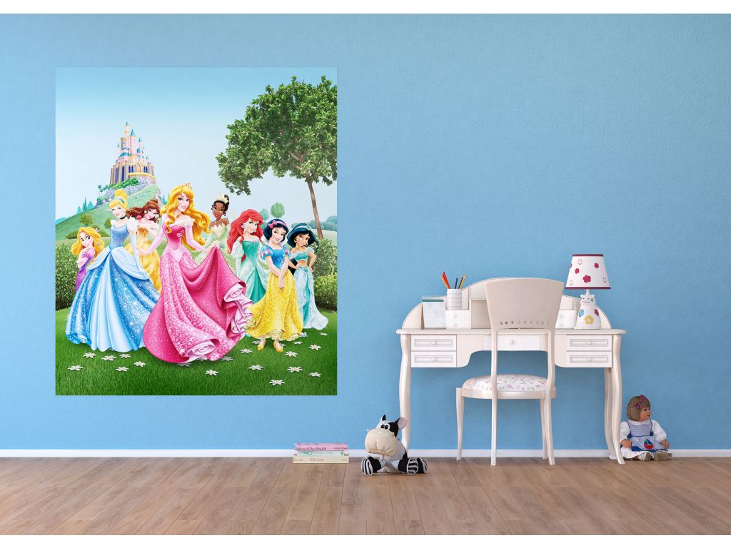 Dětská vliesová fototapeta AG Design FTDN XL 5112 Disney Princezny 180 x 202 cm