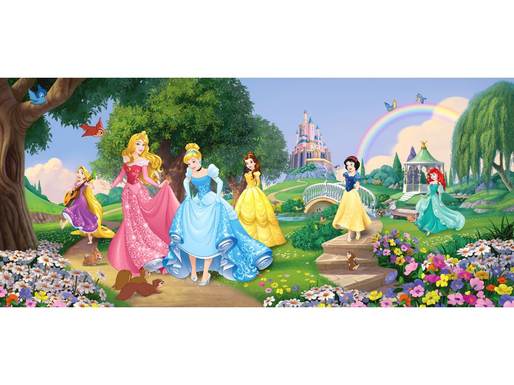 Dětská vliesová fototapeta AG Design FTDNH 5378 Disney Princezny 202 x 90 cm