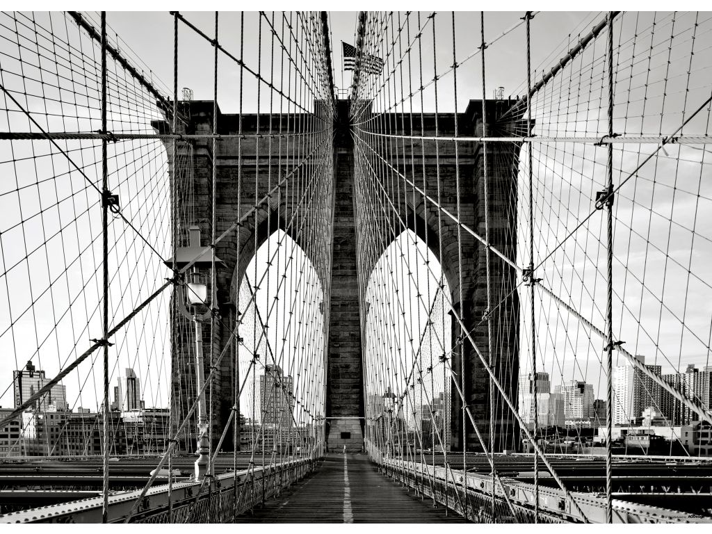 Vliesová fototapeta AG Design FTN M 2664 Brooklynský most 160 x 110 cm