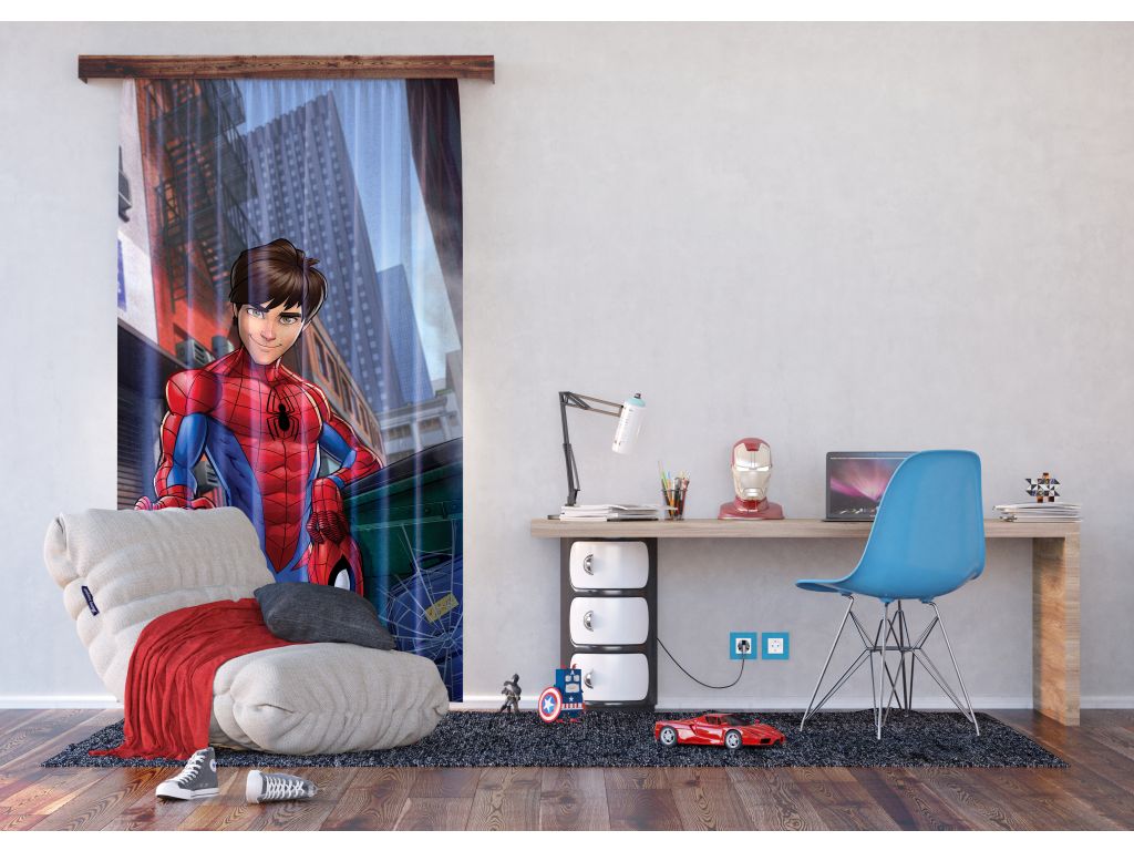 Dětský foto zavěs AG Design FCS L 7170 Spiderman 140 x 245 cm, lehké zastínění