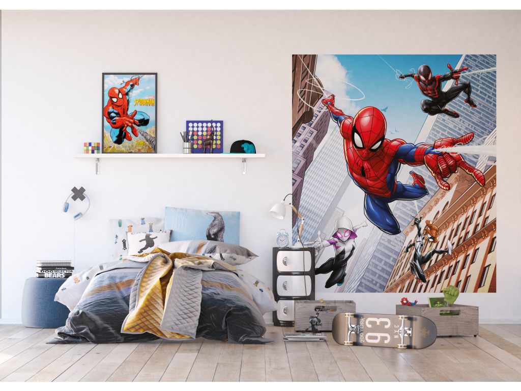 Dětská vliesová fototapeta AG Design FTDN XL 5153 Spiderman 180 x 202 cm
