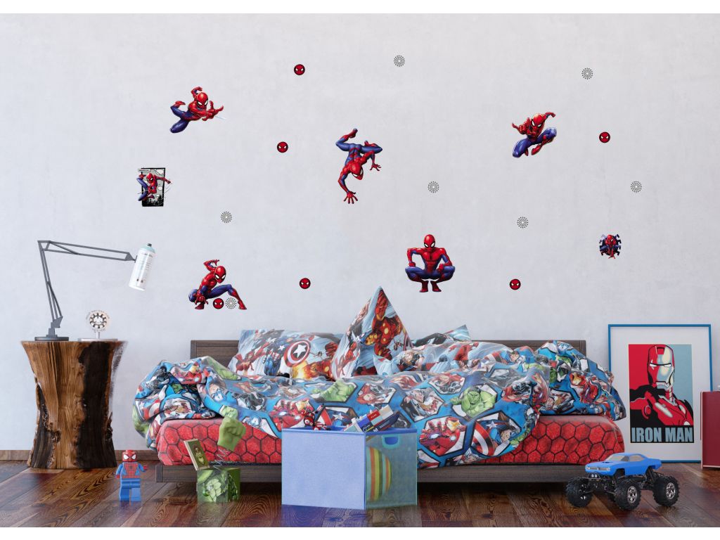 Dětské samolepky na zeď AG Design DKM 1741 Spiderman 42,5 x 65 cm