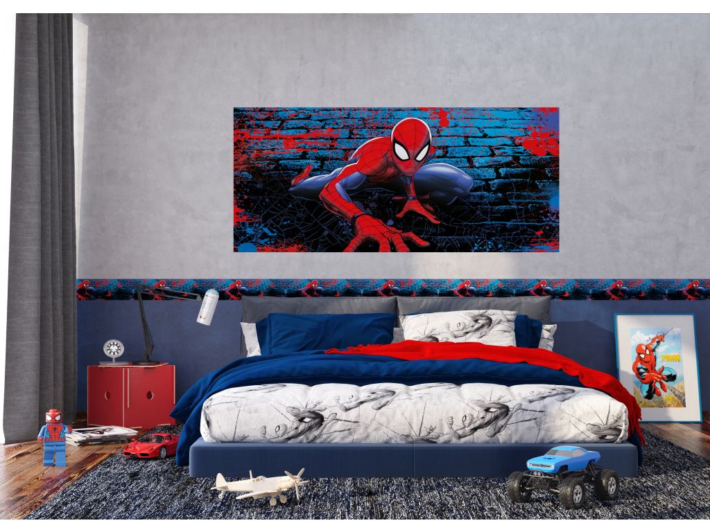 Dětská vliesová fototapeta AG Design FTDN H 5399 Spiderman 202 x 90 cm