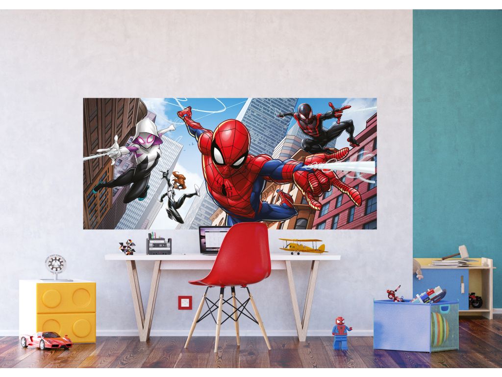 Dětská vliesová fototapeta AG Design FTDN H 5501 Spiderman 202 x 90 cm