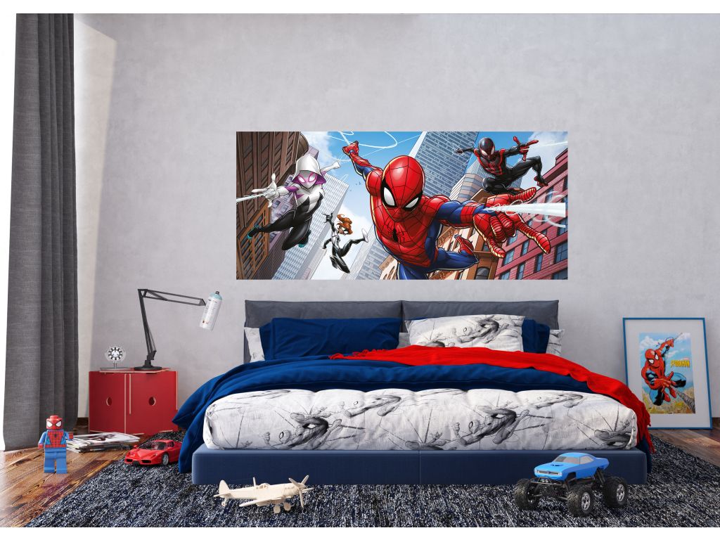 Dětská vliesová fototapeta AG Design FTDN H 5501 Spiderman 202 x 90 cm