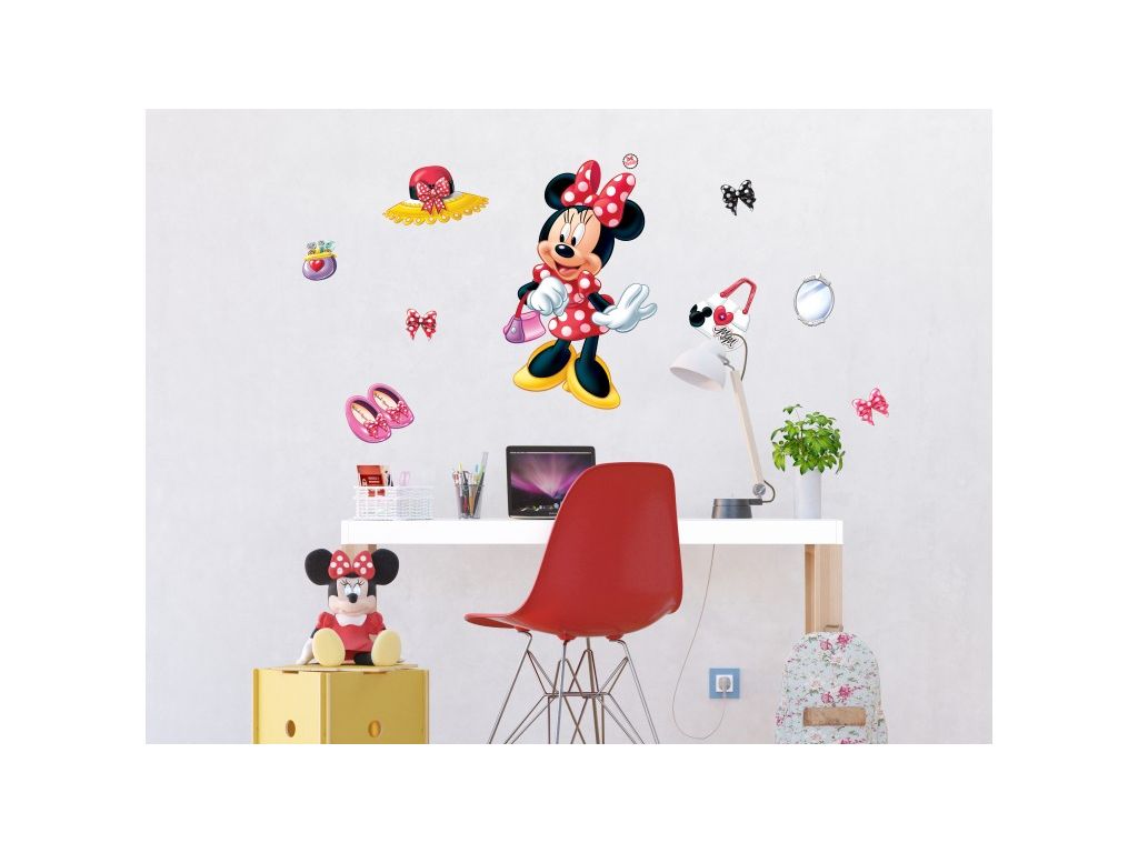 Dětské samolepky na zeď AG Design DK 1703 Disney Minnie 65 x 85 cm