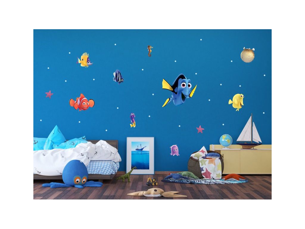 Dětské samolepky na zeď AG Design DK 1705 Disney Nemo 65 x 85 cm