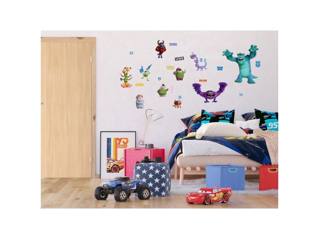 Dětské samolepky na zeď AG Design DK 1709 Disney Příšerky 65 x 85 cm