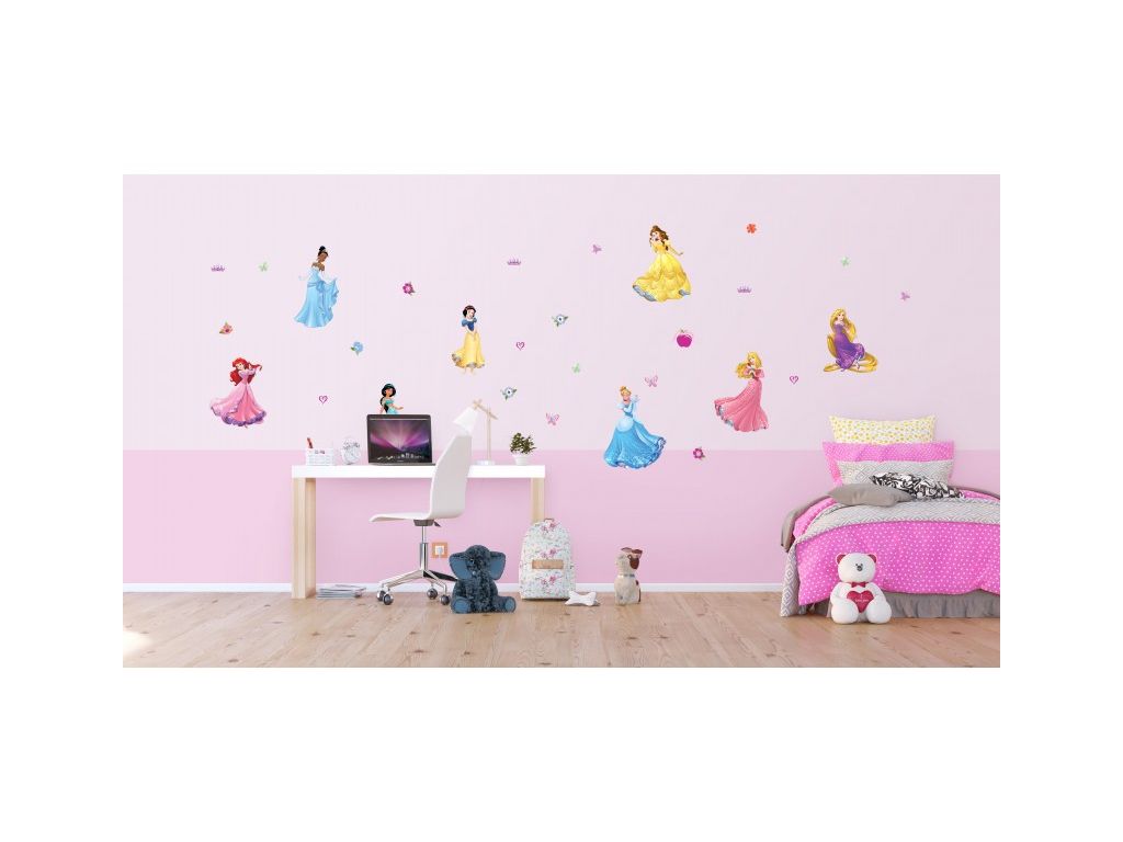 Dětské samolepky na zeď AG Design DK 1722 Disney Princezny 65 x 85 cm