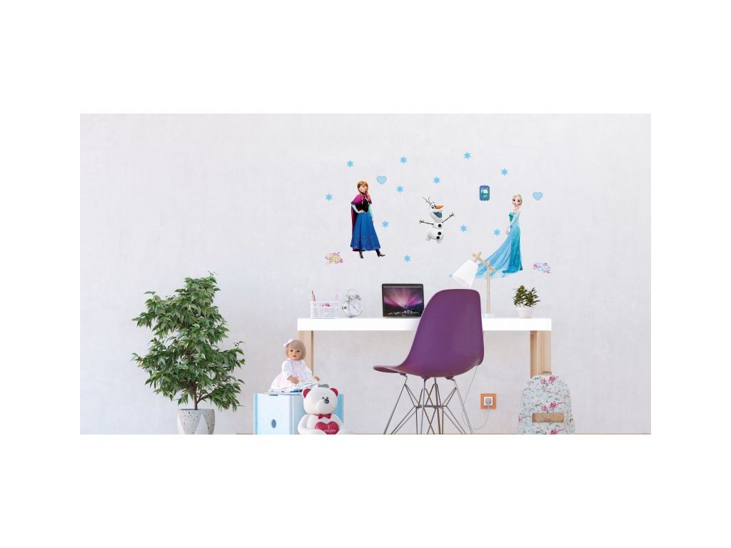 Dětské samolepky na zeď AG Design DK 1729 Disney ledové Království 42,5 x 65 cm