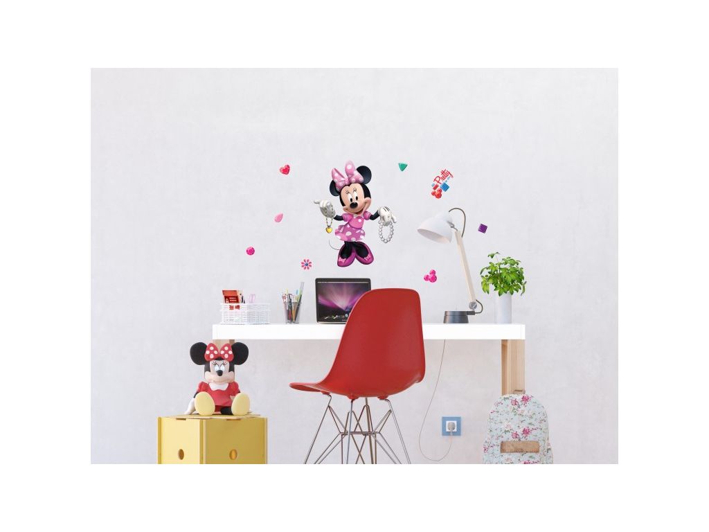 Dětské samolepky na zeď AG Design DK 1754 Disney Minnie 42,5 x 65 cm